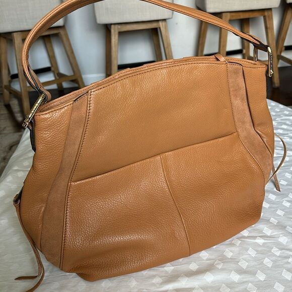 NWT Aimee Kestenberg Collection suede pebble leather Hobo Tuscany shoulder bag - Picture 4 of 7